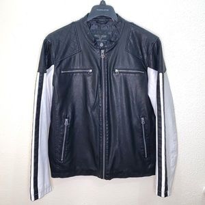 Wilson’s Leather Men’s Faux Leather Moto Jacket, L